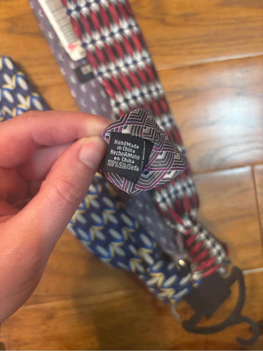 Mark Nason Boys' Patterned Ties - Red & Blue